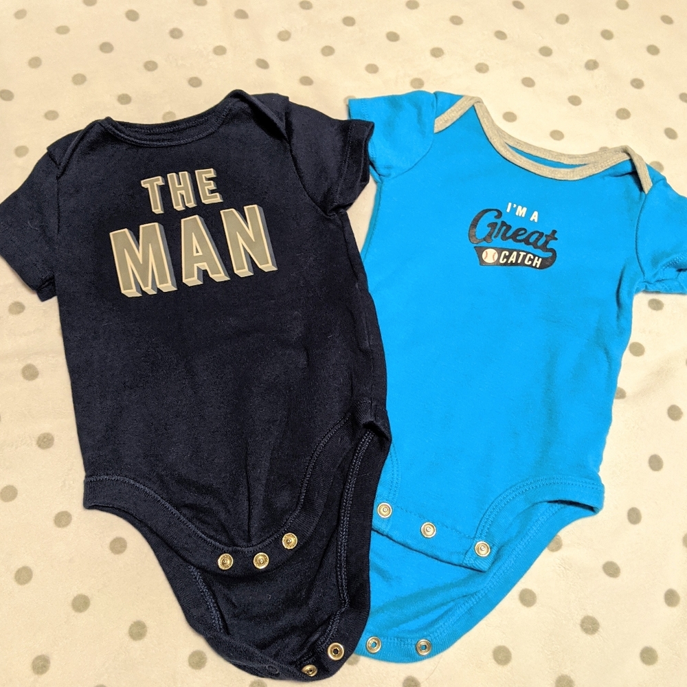 Carter's 3 month onsie & Old Navy 3-6 month onsie